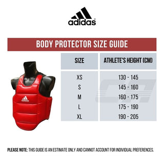 Körperschutz reversibel Adidas rot-blau