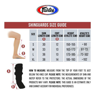 Schienbeinschoner Fairtex Double Padded SP3 mit Fußstütze