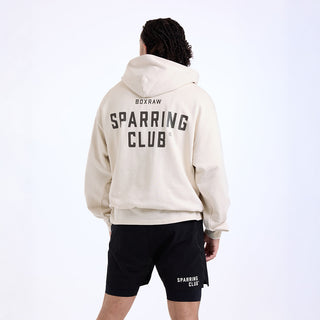 Felpa Boxraw Sparring Club Oversize con cappuccio Beige-Combat Arena