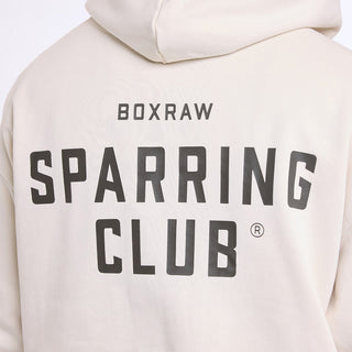 Felpa Boxraw Sparring Club Oversize con cappuccio Beige-Combat Arena
