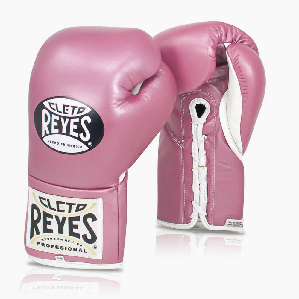 Reyes Profi Arena CombatArena.de Rosa Boxhandschuhe – mit Combat Schnürsenkeln CB2 Cleto -