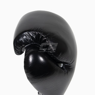 Boxhandschuhe Cleto Reyes Professionelle CB2 Schwarz-Silber mit Schnürsenkeln