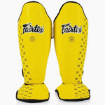Schienbeinschoner Fairtex Wettbewerb SP5 mit gelben Fußschutz