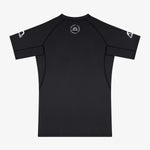 Rashguard Manto Ranked 25 maniche corte Nero-Combat Arena