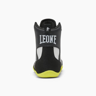 Scarpe da Boxe Leone 1947 Premium CL110 Nero-lime-Combat Arena