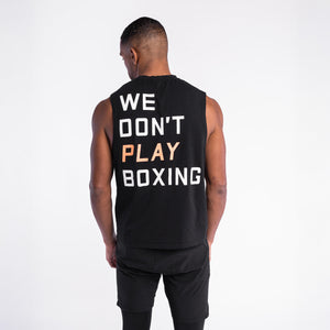 T-shirt smanicata Boxraw We Don't Play Boxing Nero-Combat Arena