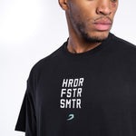 T-shirt Boxraw HRDR FSTR SMTR Oversize Schwarz