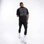 T-shirt Boxraw HRDR FSTR SMTR Oversize Schwarz