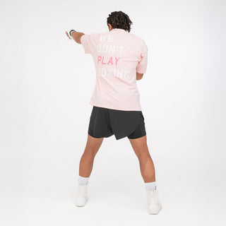 T-shirt Boxraw We Don't Play Boxing Oversize Rosa-Combat Arena
