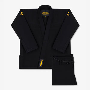 BJJ Gi Manto Base 3.0 Nero-arancione-Combat Arena