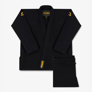 BJJ Gi Manto Base 3.0 Nero-arancione-Combat Arena