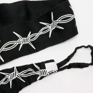 Bendaggi fasce mani 3,5mt Leone IUTER Barbed Wire AB705IU Nero-Combat Arena