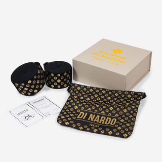 Boxbandagen Di Nardo 5 m Schwarz-Gold 