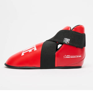 Fußschützer Leone WAKO CL167 Rot-Combat Arena