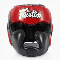 Kopfschutz Fairtex Diagonal Vision Sparring HG13 Schwarz-Rot 