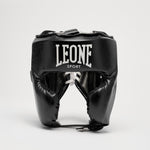 Kopfschutz Leone Sport Augusto Classico Schwarz mit Wangenschutz 