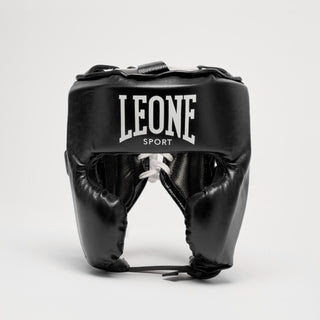 Kopfschutz Leone Sport Augusto Classico Schwarz mit Wangenschutz 