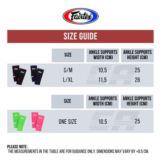Knöchelbandagen Fairtex AS1 Schwarz-rot 