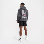 Sweatshirt Boxraw We Don't Play Boxing oversize mit Kapuze Grau-rosa-Combat Arena