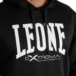 Sweatshirt Leone Logo mit Kapuze ABX119 Schwarz 
