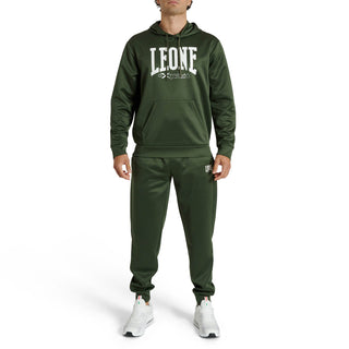 Sweatshirt Leone Logo mit Kapuze ABX119 Grün 