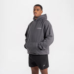 Sweatshirt Boxraw We Don't Play Boxing oversize mit Kapuze Grau-Rosa 