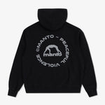 Sweatshirt Manto Label 25 Oversize mit Kapuze Schwarz 