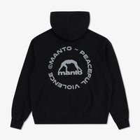 Sweatshirt Manto Label 25 Oversize mit Kapuze Schwarz 