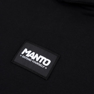 Sweatshirt Manto Label 25 Oversize mit Kapuze Schwarz 