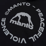 Sweatshirt Manto Label 25 Oversize mit Kapuze Schwarz 