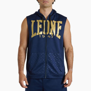 Ärmelloses Sweatshirt mit Kapuze Leone DNA ABX720 Blau 