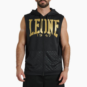 Ärmelloses Sweatshirt mit Kapuze Leone DNA ABX720 Schwarz 