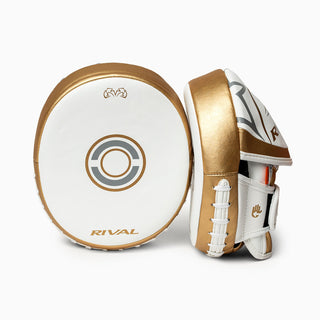 Boxpratzen Rival Professioneller Cloud RPM100C Weiß-Gold-Combat Arena