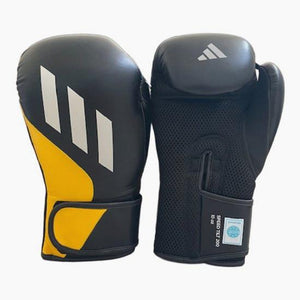 Boxhandschuhe Adidas Speed Tilt 200 WAKO 10 Oz Schwarz-gelb-weiß 
