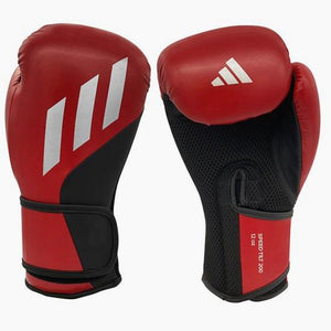 Boxhandschuhe Adidas Speed Tilt 200 WAKO 10 Oz Rot-schwarz-silber 