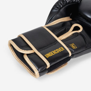 Boxhandschuhe Di Nardo Undercover mit Klettverschluss Schwarz-gold-Combat Arena