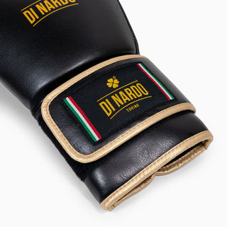 Boxhandschuhe Di Nardo Undercover mit Klettverschluss Schwarz-gold-Combat Arena