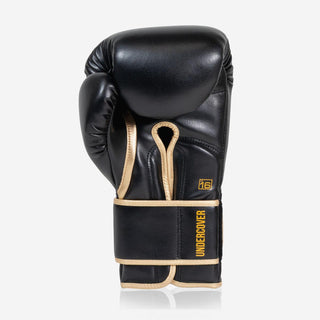 Boxhandschuhe Di Nardo Undercover mit Klettverschluss Schwarz-gold-Combat Arena