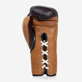 Guantoni Di Nardo con lacci 12 Oz Borgogna-cognac-vintage-Combat Arena