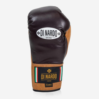Guantoni Di Nardo con lacci 12 Oz Borgogna-cognac-vintage-Combat Arena