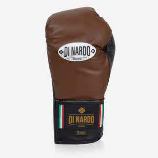 Boxhandschuhe Di Nardo mit Schnürsenkel 12 Oz Braun-schwarz-Combat Arena