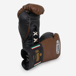 Boxhandschuhe Di Nardo mit Schnürsenkel 12 Oz Braun-schwarz-Combat Arena