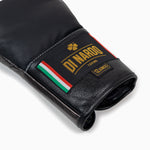 Boxhandschuhe Di Nardo mit Schnürsenkel 12 Oz Schwarz-dunkelsilber-Combat Arena