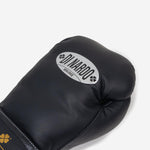 Boxhandschuhe Di Nardo mit Schnürsenkel 12 Oz Schwarz-dunkelsilber-Combat Arena