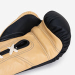 Boxhandschuhe Di Nardo mit Schnürsenkel 12 Oz Schwarz-Sand-Combat Arena
