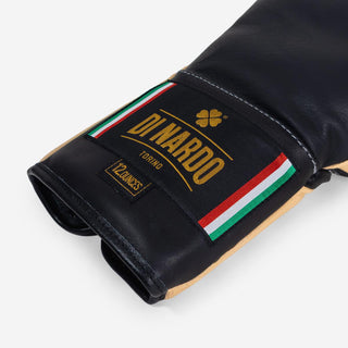 Boxhandschuhe Di Nardo mit Schnürsenkel 12 Oz Schwarz-Sand-Combat Arena