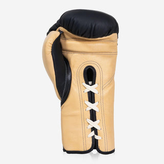 Boxhandschuhe Di Nardo mit Schnürsenkel 12 Oz Schwarz-Sand-Combat Arena