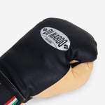 Boxhandschuhe Di Nardo mit Schnürsenkel 12 Oz Schwarz-Sand-Combat Arena