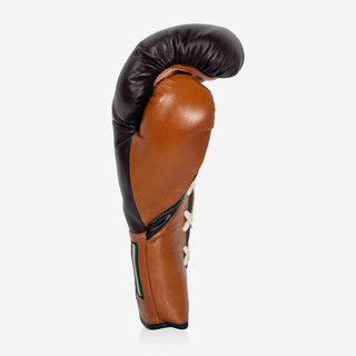 Boxhandschuhe Di Nardo mit Schnürsenkel 14 Oz Burgunder-Cognac-Combat Arena