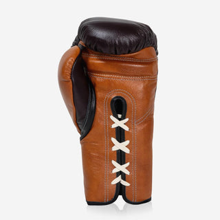 Boxhandschuhe Di Nardo mit Schnürsenkel 14 Oz Burgunder-Cognac-Combat Arena